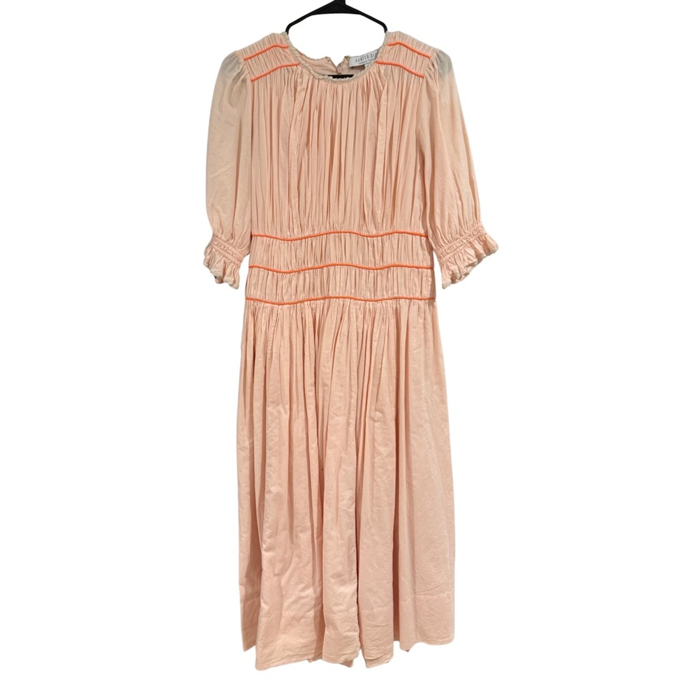 Hunter Bell Gregory Ruffle Maxi Dress Peach Blush 
Size 8